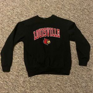 Black University of Louisville crew neck